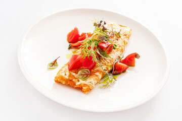 omelet with fresh organic vegetables
