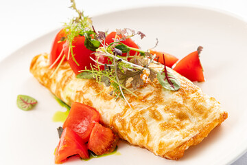 omelet with fresh organic vegetables