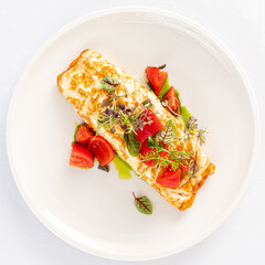 omelet with fresh organic vegetables