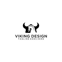 Helmet Viking Logo Template .