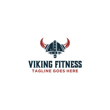 Helmet Viking Logo Template .