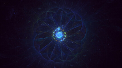 3D rendering abstract round light background