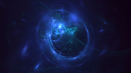 3D rendering abstract colorful fractal light background