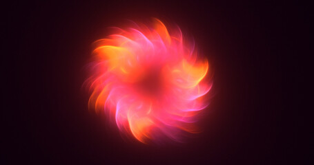 3D rendering abstract colorful fractal light background