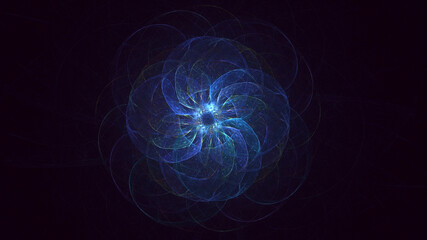 3D rendering abstract round light background