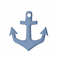 Ship anchor. Vector cartoon illustration