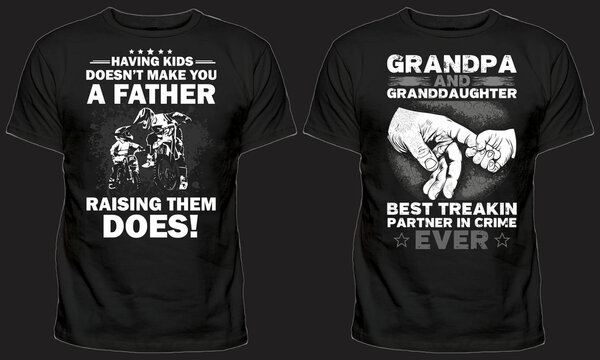 Dad, mom, son grandpa t-shirt design