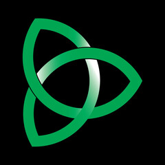 three leaf rocket shaped logo