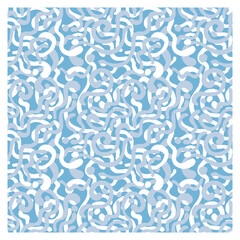 Seamless pattern with mazy waves. Design for backdrops with sea, rivers or water texture. Repeating texture. Surface design.