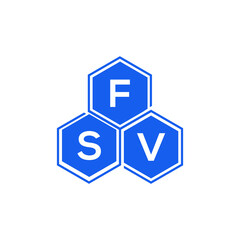 FSV letter logo design on White background. FSV creative initials letter logo concept. FSV letter design. 