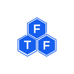 FTF letter logo design on White background. FTF creative initials letter logo concept. FTF letter design. 