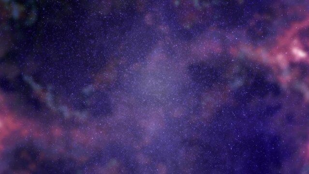 星の色が変化する幻想的な宇宙背景