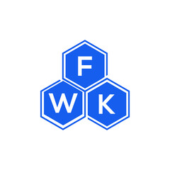 FWK letter logo design on White background. FWK creative initials letter logo concept. FWK letter design. 
