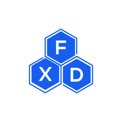 FXD letter logo design on White background. FXD creative initials letter logo concept. FXD letter design. 
