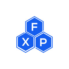 FXP letter logo design on White background. FXP creative initials letter logo concept. FXP letter design. 
