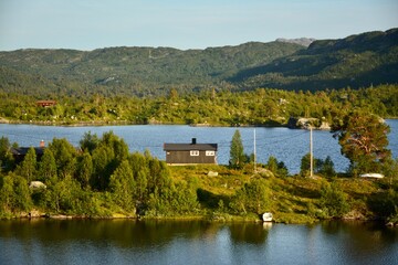 Obraz premium lake and mountains