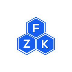 FZK letter logo design on White background. FZK creative initials letter logo concept. FZK letter design. 
