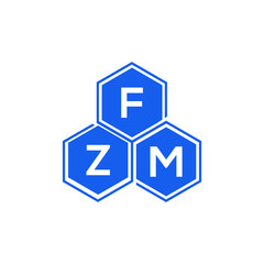 FZM letter logo design on White background. FZM creative initials letter logo concept. FZM letter design. 

