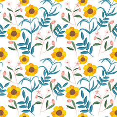 Floral seamless patterns. Vector design for paper, cover, fabric, interior decor and other users