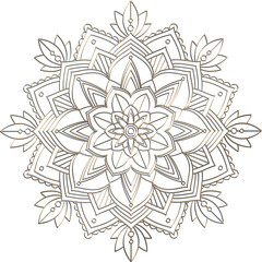 Vintage mandala with thin lines