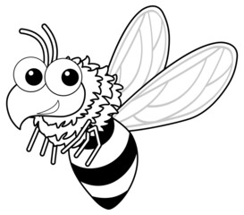 Black and white doodle character