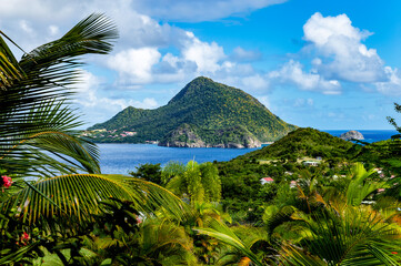 Fototapeta na wymiar Le Chameau Mountain, Terre-de-Haut, Iles des Saintes, Les Saintes, Guadeloupe, Lesser Antilles, Caribbean.
