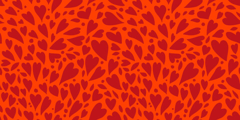 Valentine background, heart shapes. Love seamless pattern for your design