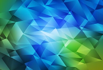 Obraz premium Light Blue, Green vector pattern with polygonal style.