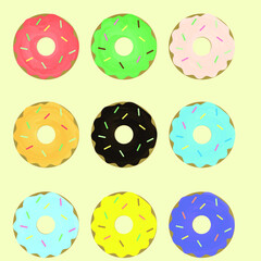 pattern with donuts