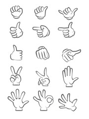 手や指のサイン、各種ジェスチャー入り-パー、チー、ピース、いいね、グー、拳、オッケーサインなど-  hands gestures 