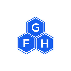 GFH letter logo design on black background. GFH  creative initials letter logo concept. GFH letter design.