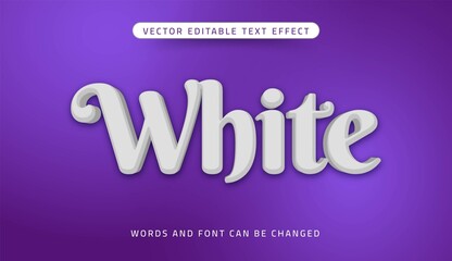 White editable text effect