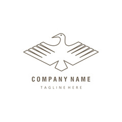 company logo bird illustration template design vector