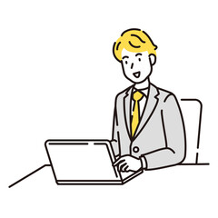 人物イラスト　線画