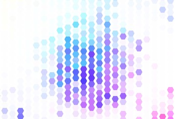 Light Multicolor vector backdrop with hexagons.