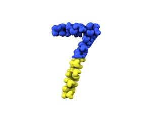 Ukraine Hearts Font Number 7