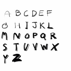 hand drawn alphabet