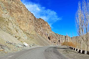 View of nature on the top of mountain in Leh Ladakh, India