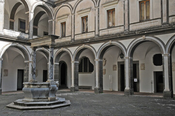 Fototapeta na wymiar Napoli, i chiostri della Certosa di San Martino