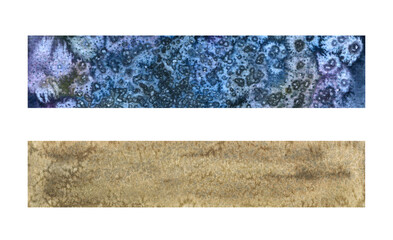 Watercolor illustration background with the texture of pavement sand and with the texture of water.