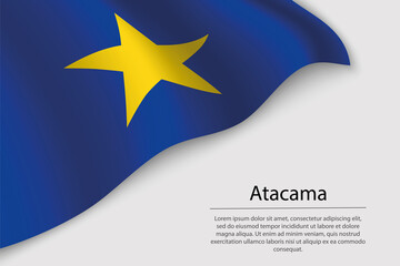 Wave flag of Atacama is a region of Chile