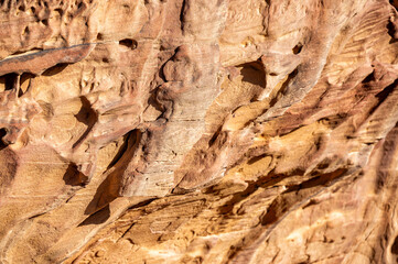 An outstanding desert-mountain landscape. Wadi Rum Protected Area, Jordan.