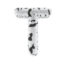 Furry Dalmatian Font Letter T