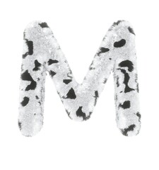 Furry Dalmatian Font Letter M