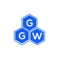 GGW letter logo design on black background. GGW  creative initials letter logo concept. GGW letter design.