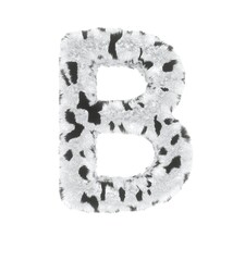 Furry Dalmatian Font Letter B