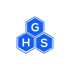 GHS letter logo design on White background. GHS creative initials letter logo concept. GHS letter design. 
