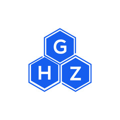 GHZ letter logo design on White background. GHZ creative initials letter logo concept. GHZ letter design. 
