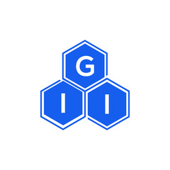 GII letter logo design on White background. GII creative initials letter logo concept. GII letter design. 
