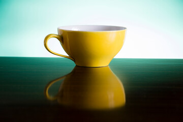 yellow and green tea cups 